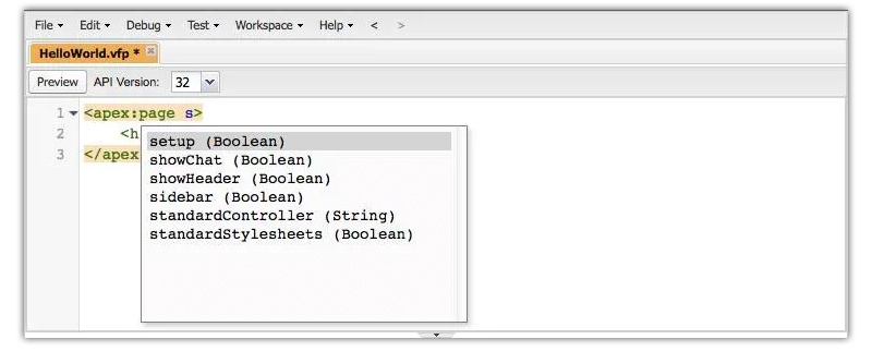 how can we enable the visualforce editor