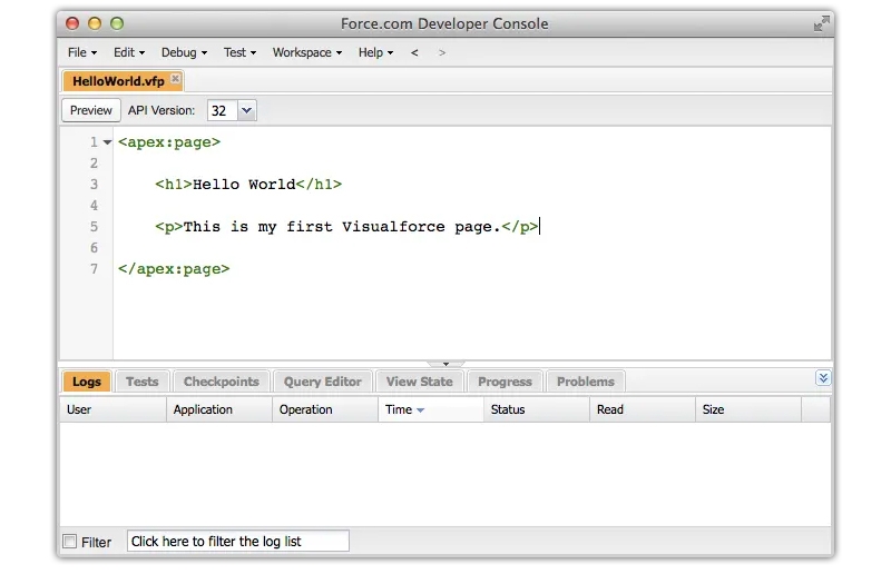 create a visualforce page in salesforce