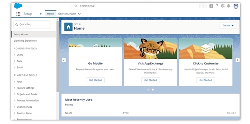 What is the procedure to get started with Salesforce?