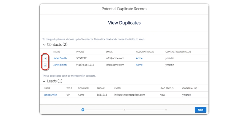How to Merge Contacts in Salesforce Lightning Experience?