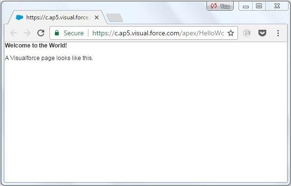 Creating a Visualforce Page