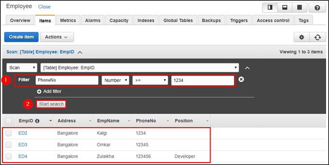 How to Insert a table in DynamoDB?