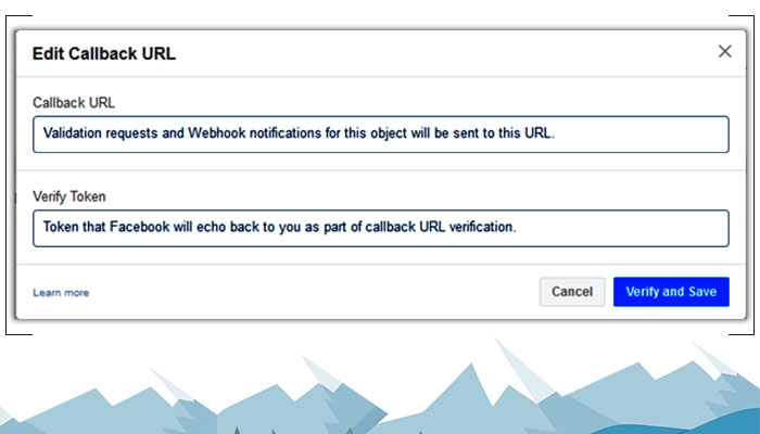 edit call back url Amazon Chatbot and  Integrate with Facebook