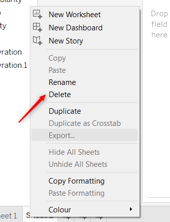 How to delete a worksheet