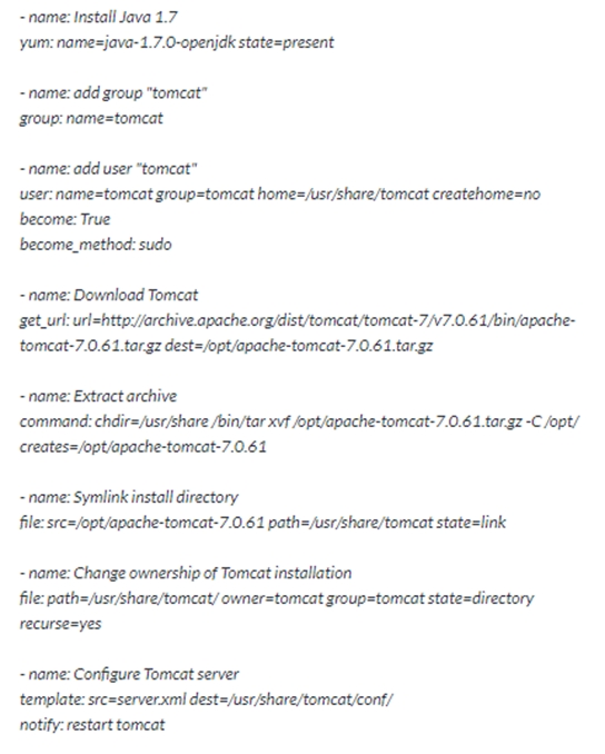 Ansible CM Code Example