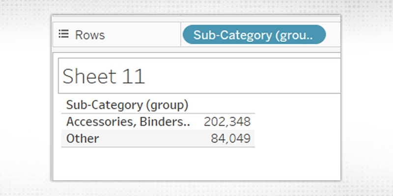 Tableau Grouping